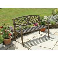 Садовая скамейка стальная СТИЛЬ «STYLE» цвет бронза