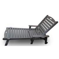 Шезлонг, лежак из ДПК ПОЛИВУД БОРНЕО «POLYWOOD BORNEO» — Каштан