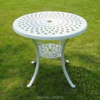 Стол круглый из литого алюминия СОРРЕНТО «SORRENTO» D78 — Белый