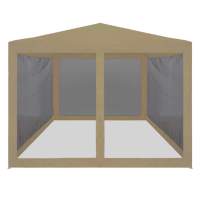 Быстросборный тент шатер с сеткой 3х3м серия S1 — Бежевый