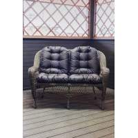 Двухместный диван из ротанга МЭДИСОН «MADISON» арт.М03195 brown с подушками на сидение и спинку