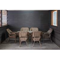 Обеденная группа Мэдисон с овальным столом и 6 кресел без подушек