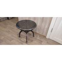 Стол круглый из литого алюминия Белград «Belgrade» бронза 6366-1