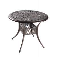 Стол из литого алюминия ФЕНИКС «FENIX» D90 — Бронза