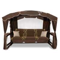 Садовые качели Торонто Люкс 200 с москитной сеткой Brown