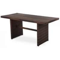 Обеденный стол из искусственного ротанга Кингстон 145х75 арт.571572-3 для веранды ресторана 