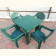 Комплект пластиковой мебели (стол квадратный «Дублин» 800х800 зеленый + 4 кресла «Барселона» зеленых)