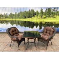 Кофейный комплект из искусственного ротанга 2 кресла Мэдисон + стол Греция