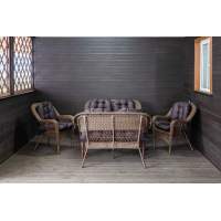 Обеденный комплект из искусственного ротанга Мэдисон(Madison) Family set с подушками на сидение и спинку