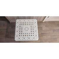 Стол квадратный из литого алюминия Белград «Belgrade» белый 6365-2