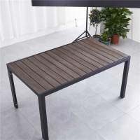 Алюминиевый прямоугольный стол ПОЛИВУД-9 150*90 цвет каштан арт.1025