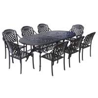 Обеденный комплект мебели из литого алюминия стол Бродвей 205х103 + 6 кресел Гуерлайн