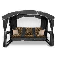 Садовые качели Сингапур с москитной сеткой Graphite