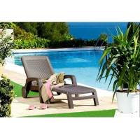 Шезлонг, лежак под искусственный ротанг Канди «Kandy» 310193 — венге
