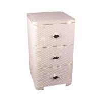 Комод 3-х секционный «Плетёнка» слоновая кость