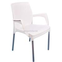 Кресло плетёное с металлическими ножками «Аэро» — Белый