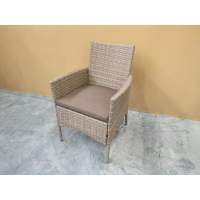 Кресло плетеное из полиротанга Вирджиния (Анкор) с подушкой 5 мм — Wood