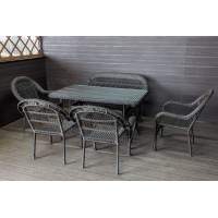 Комплект мебели из искусственного ротанга Мэдисон НЬЮ (Medison NEW) двухместный диван + 4 кресла + стол без подушек