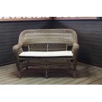 Двухместный диван из ротанга МЭДИСОН «MADISON» арт.М03195 brown с подушкой на сидение