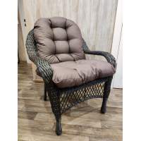 Кресло из искусственного ротанга МЭДИСОН НЬЮ «MEDISON NEW» с подушками на сидение и спинку