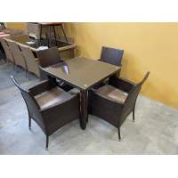 Комплект мебели из искусственного ротанга стол Токио +4 кресла Анкор арт. 75738/0015-1-4