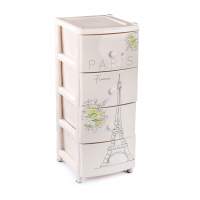 Комод узкий 4-х секционный (С декором) — Весна-в-Париже