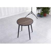 Мебель для ресторана Алюминиевый садовый стол D70 см ПОЛИВУД-3 «POLYWOOD-3» цвет каштан для кафе