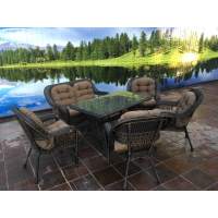 Комплект мебели Мэдисон (Medison) диван + стол + 4 кресла с подушками на сидение и спинку