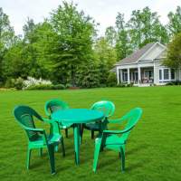 Комплект пластиковой мебели стол Ривьера + 4 кресла Элегант арт.2666/73725