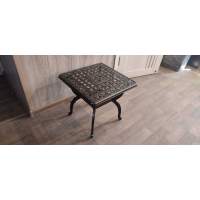 Стол квадратный из литого алюминия Белград «Belgrade» бронза 6365-1