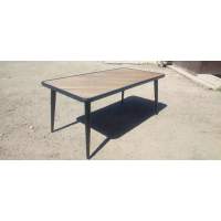 Алюминиевый прямоугольный стол ПОЛИВУД 170*90 цвет тик арт.1038