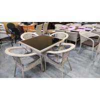 Комплект мебели Римини + 4 кресла Руардин из искусственного ротанга Wood