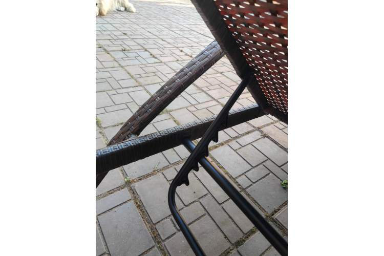 Комплект из искусственного ротанга шезлонг Империал и столик Мара-2 (Шоколад)-1