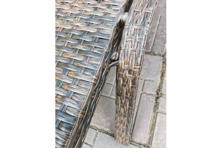 Комплект из искусственного ротанга шезлонг Империал и столик Мара-2 (Шоколад)-3