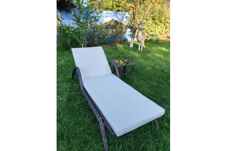 Комплект из искусственного ротанга шезлонг Империал и столик Мара-2 (Шоколад)-8