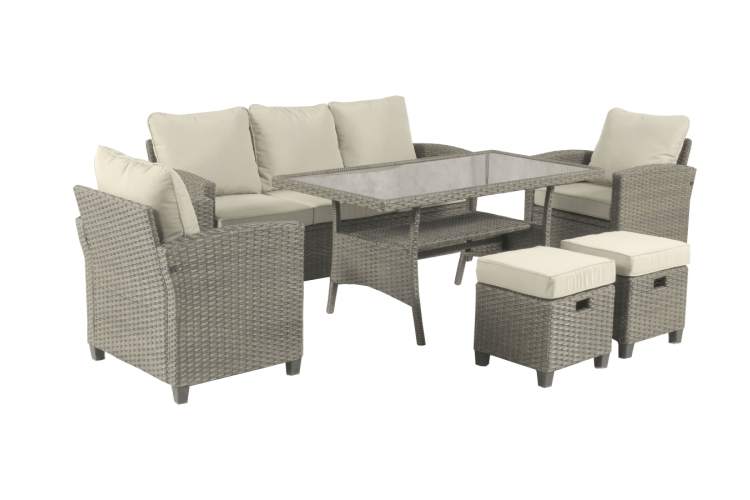 Обеденная группа плетеной мебели Джуми «Jumi» Greige