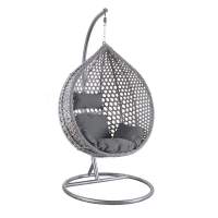Подвесное кресло кокон из искусственного ротанга МД-1000 — Серый