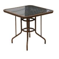 Мебель для ресторана Стол квадратный из искусственного ротанга 80х80 БАМБУК «BAMBOO» арт.2011 для кафе