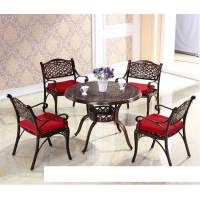 Комплект из литого алюминия стол Орхидея(100см) + 4 кресла Лион-3