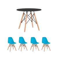 Обеденная группа Стол «ЭЙМС 1000» + 4 стула «Люпин»