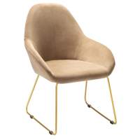 Кресло Kent Diag beige/Линк золото