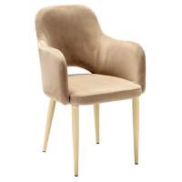 Кресло Ledger Diag beige/нат.дуб