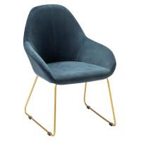 Кресло Kent Diag blue/Линк золото