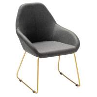 Кресло Kent тёмно-серый/Линк золото