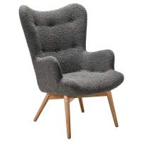 Кресло Хайбэк темно-серый/нат.бук