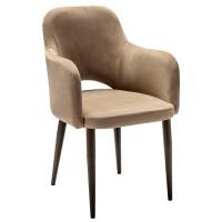 Кресло Ledger Diag beige/т. орех