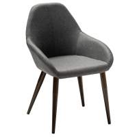 Кресло Kent тёмно-серый/т.орех