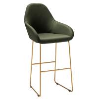 Кресло Бар. Kent тёмно-зеленый/Линк золото