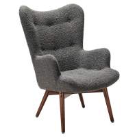 Кресло Хайбэк темно-серый/т.орех