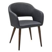 Кресло Oscar тёмно-серый/т.орех